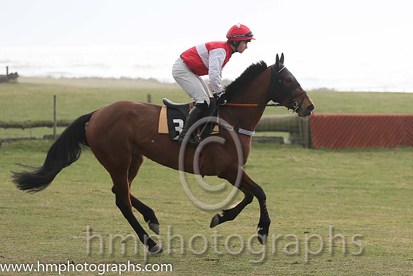 04th Our Seaside Lady ( 13 )  R Deegan - Trainer: Aidan Fitzgerald - red, white hoop