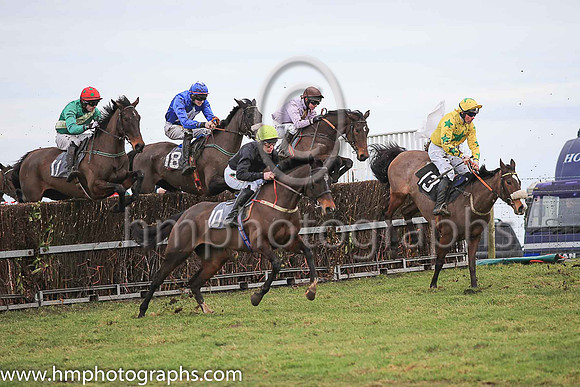03rd ITS ALL A LARK and B O'Neill ( 10 , BLACK; green cap ) Trainer: Colin Bowe,, Owner : Partnership Milestone Racing
