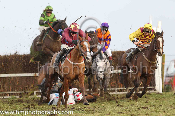 02nd DRUMCONNOR GIRL and D G Lavery ( 1 , MAROON,royal blue stars; maroon sleeves; maroon cap,yellow stars ) Trainer: J.J. Lambe , Owner : Martin Abernethy