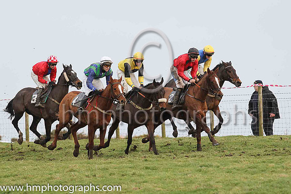 02nd COMMANDING SPIRIT and A J Fox ( 2 , RED,black large spots; red sleeves; black cap ) Trainer: Peter J. Flood , Owner : Christopher W.T. Johnston