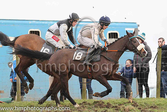 01st THUNDEROSA and L OcCarroll ( 18 , BEIGE,dark blue seams; beige sleeves,dark blue seams; dark blue cap,beige star ) Trainer: Dermot McLoughlin , Owner : Fidelma Toole
