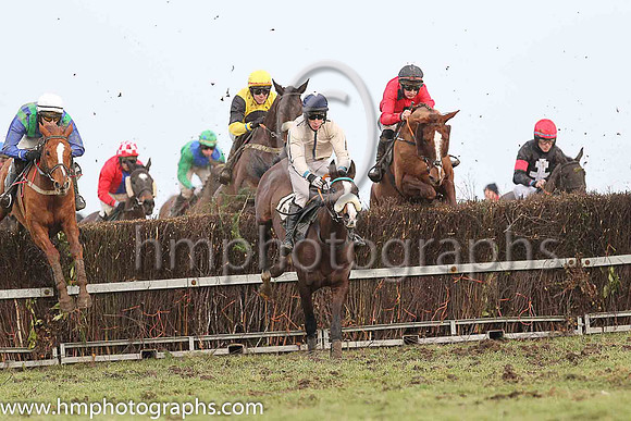 02nd COMMANDING SPIRIT and A J Fox ( 2 , RED,black large spots; red sleeves; black cap ) Trainer: Peter J. Flood , Owner : Christopher W.T. Johnston