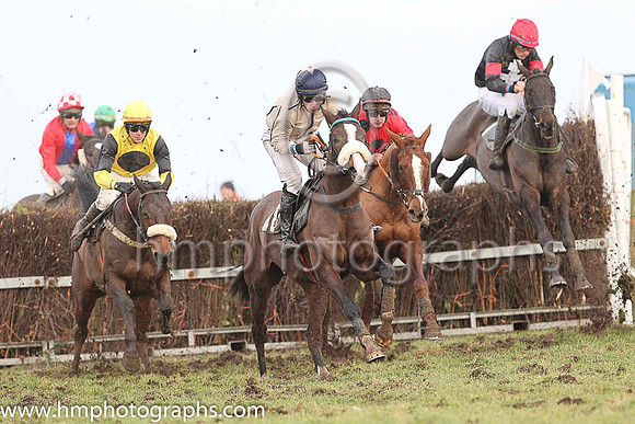 BEL CAVALLO (GB) and B G Crawford ( 1 , BLACK,white cross of lorraine; black sleeves,red armlet; red cap ) Trainer: George Stewart , Owner : Lucy Arthur