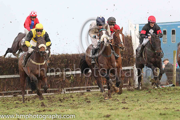 BEL CAVALLO (GB) and B G Crawford ( 1 , BLACK,white cross of lorraine; black sleeves,red armlet; red cap ) Trainer: George Stewart , Owner : Lucy Arthur