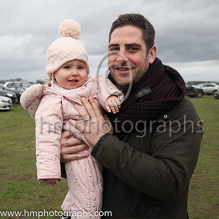 Sixteen month old Ramona with her Dad James Hagan from Belfast at the East Down P2P At Tyrella