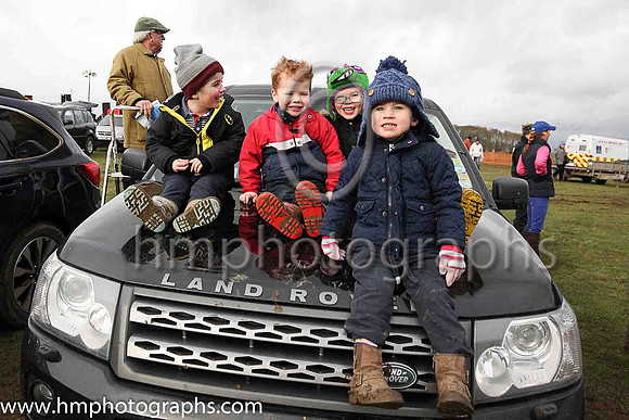 Waiting for the horses at East Down P2p at Tyrella - Patrick O'Brien, Fintan Leverty, Ronan O'Brien and J J Laverty