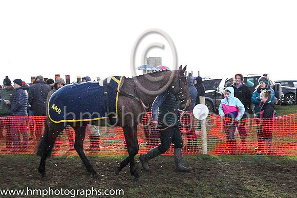 Delilah Dillon and Mauve McClean watch the horses in the padade ring at th East Down P2P at Tyrella