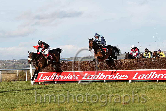 Imperial Shabra & J L Cullen - 3rd (3, black, red spots) & Cristal Bonus & D A Jacob - Winner (2, light blue and dark chevrons) - FT8E8182-eb