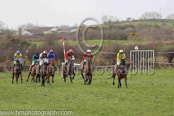 01st TIN TOWN LIZ and M J O'Hare ( 10 , YELLOW,black spots; yellow sleeves; yellow cap,black star ) Trainer: J.G. Cosgrave , Owner : Oliver Family Syndicate