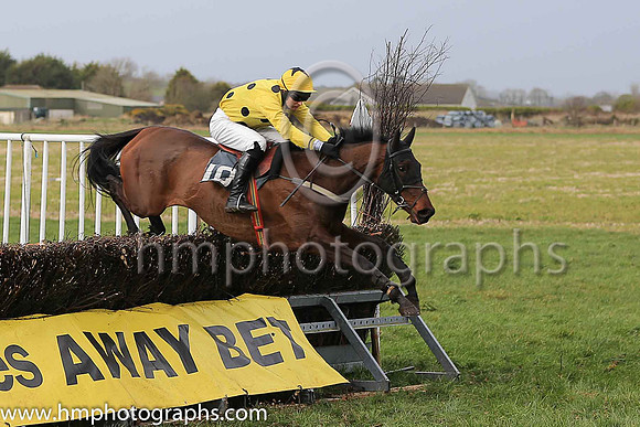 01st TIN TOWN LIZ and M J O'Hare ( 10 , YELLOW,black spots; yellow sleeves; yellow cap,black star ) Trainer: J.G. Cosgrave , Owner : Oliver Family Syndicate