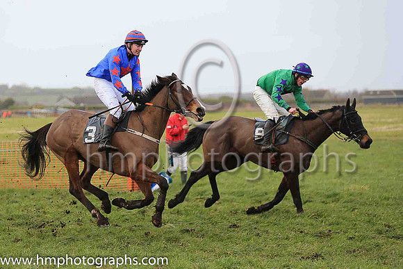 ANCIENT HIGHWAY and T A Connolly ( 3 , ROYAL BLUE,red star; royal blue sleeves,red stars; royal blue  red hooped cap ) Trainer: P.A. Fahy , Owner : Natalie Fahy