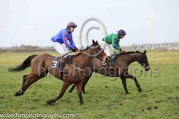 ANCIENT HIGHWAY and T A Connolly ( 3 , ROYAL BLUE,red star; royal blue sleeves,red stars; royal blue  red hooped cap ) Trainer: P.A. Fahy , Owner : Natalie Fahy