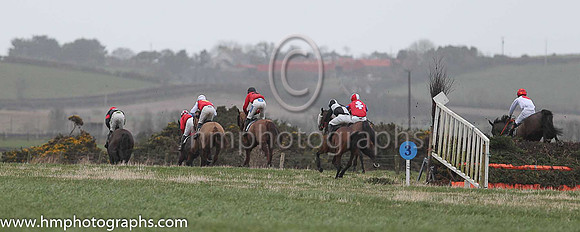 01st COMMANDING SPIRIT and A J Fox ( 8 , RED,black large spots; red sleeves; black cap ) Trainer: Peter J. Flood , Owner : Christopher W.T. Johnston