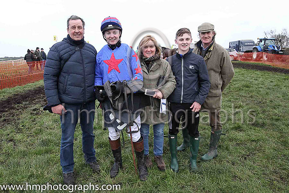 ANCIENT HIGHWAY and T A Connolly ( 3 , ROYAL BLUE,red star; royal blue sleeves,red stars; royal blue  red hooped cap ) Trainer: P.A. Fahy , Owner : Natalie Fahy
