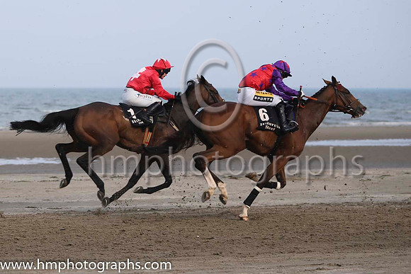 5 He's Our Man and Ms K Walsh - - 5th (1 ,red, white, cross ) Trainer - Ross O'Sullivan &amp; 6 Tribal Path and Mr J J King - - 6th (6 ,red, purple stars ) Trainer - Damian Joseph English