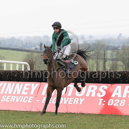02nd ACCORDINGTOJOHNNY and S Cavanagh ( 5 , DARK GREEN,black sash; dark green sleeves; black cap ) Trainer: Brian W. Dougan , Owner : Gibson, Richard S.