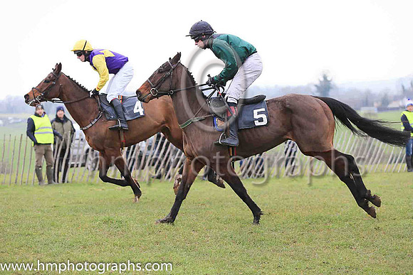 02nd ACCORDINGTOJOHNNY and S Cavanagh ( 5 , DARK GREEN,black sash; dark green sleeves; black cap ) Trainer: Brian W. Dougan , Owner : Gibson, Richard S.