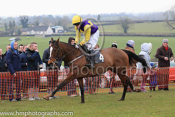 01st HE KNOWS MY NAME and D McConville ( 4 , PURPLE,yellow triple diamond; yellow sleeves; yellow cap ) Trainer: Marshall Watson,, Owner : Claire Watson