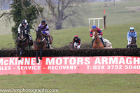 01st Dead Heat between BALLYART and Derek O'Connor ( 2 ,Antrim (H) - BLACK WHITE QTD; black white hlvd sleeves; white cap ) and SCHOOL LANE and D G Lavery ( 11 , MAUVE,black sash; mauve sleeves,blac