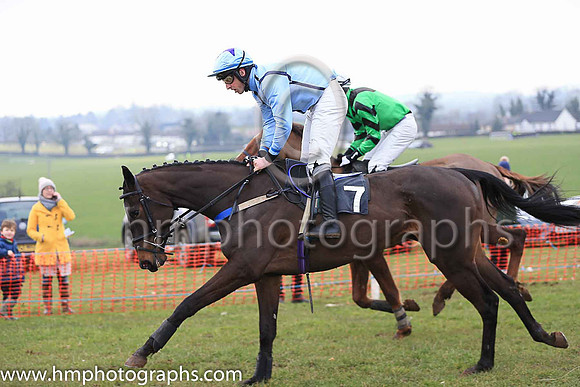 04th GOLAN WARRIOR and B G Crawford ( 7 , LIGHT BLUE,navy seams; light blue sleeves; light blue cap,purple star ) Trainer: S.R.B. Crawford , Owner : S.R.B. Crawford