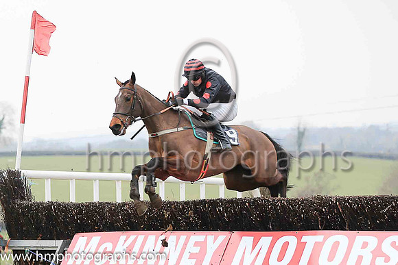 MILL ROAD RIO and M J O'Hare ( 9 , BLACK; black sleeves,red spots; black  red hooped cap ) Trainer: George Stewart , Owner : W. Andrew Cromie