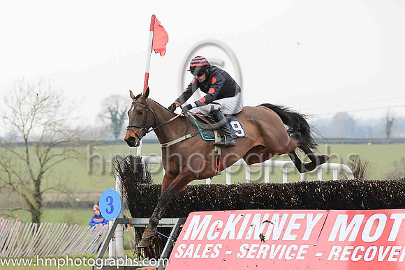 MILL ROAD RIO and M J O'Hare ( 9 , BLACK; black sleeves,red spots; black  red hooped cap ) Trainer: George Stewart , Owner : W. Andrew Cromie