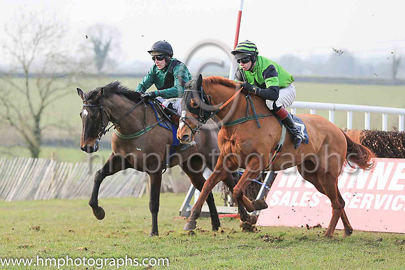 ELLANABOUGH and PG McGuigan ( 7 ,Antrim (H) - LIGHT GREEN,black star; black sleeves,light green armlet; black  light green hooped cap ) Trainer: Gerald Quinn,, Owner : Kieran McKay