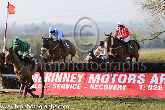 01st CELTIC THUNDER and D McConville ( 1 , RED  WHITE STRIPES; red sleeves; white cap ) Trainer: Marshall Watson,, Owner : Daire J. McConville