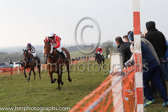 01st LONGTYMEGONE and D McConville ( 6 , RED  WHITE STRIPES; red sleeves; white cap ) Trainer: Alan A.H. Wells , Owner : Daire J. McConville