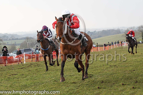 01st LONGTYMEGONE and D McConville ( 6 , RED  WHITE STRIPES; red sleeves; white cap ) Trainer: Alan A.H. Wells , Owner : Daire J. McConville