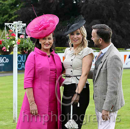 Judge Faith Almond, Claudine Quinn - winner of the Best Dressed Competition at Down Royal & Judge Brendan Courtney -FT8E5870-e2