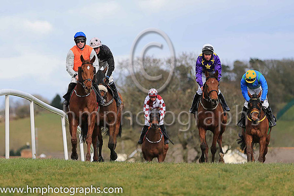 01st Poormans Hill and J W Kennedy ( 5 , orange ) Trainer - G Elliott , Owner - Vincent Caldwell  Mrs Kathleen Caldwell