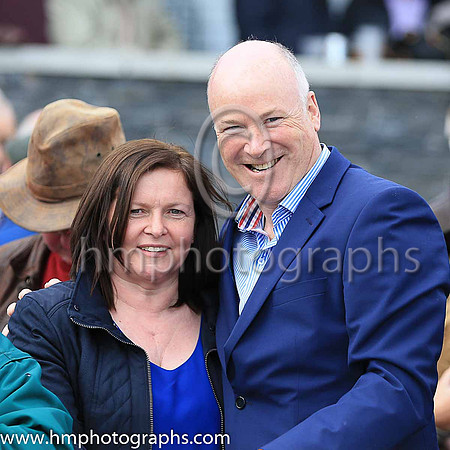 John McKinstry and his wife Nicola at Downpatrick Races