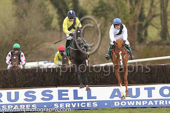 01st Timewaitsfornoone and Mr M J O?Hare 5 ( 3 , yellow, blue sash ) Trainer - A Fleming , Owner - Barry Connell