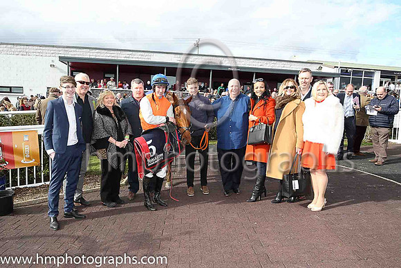 01st Poormans Hill and J W Kennedy ( 5 , orange ) Trainer - G Elliott , Owner - Vincent Caldwell  Mrs Kathleen Caldwell