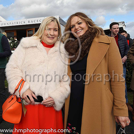 Annett Fitzgerald and Ailish Steenson at Downpatrick Races