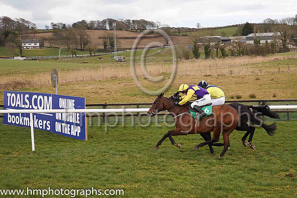 01st Timewaitsfornoone and Mr M J O?Hare 5 ( 3 , yellow, blue sash ) Trainer - A Fleming , Owner - Barry Connell