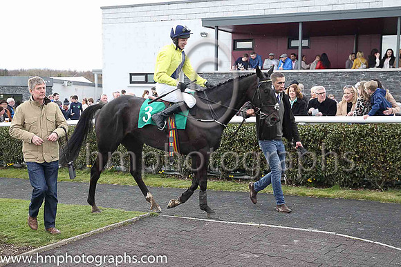 01st Timewaitsfornoone and Mr M J O?Hare 5 ( 3 , yellow, blue sash ) Trainer - A Fleming , Owner - Barry Connell