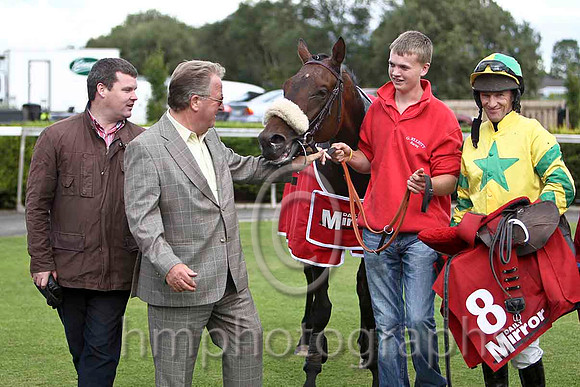 Makhaaleb , Jockey P Carberry and Owner Sean F Gallagher , Trainer  Gordon Elliott and handler - CU2D1970-e