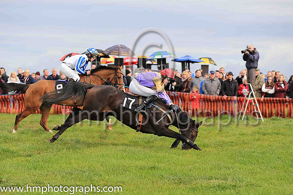 DANCE THE RAPIDS and A J Fox ( 17 , PURPLE,yellow diabolo; purple  yellow hlvd sleeves; purple cap ) Trainer: Adrian McGuinness,, Owner : Joseph Kenny