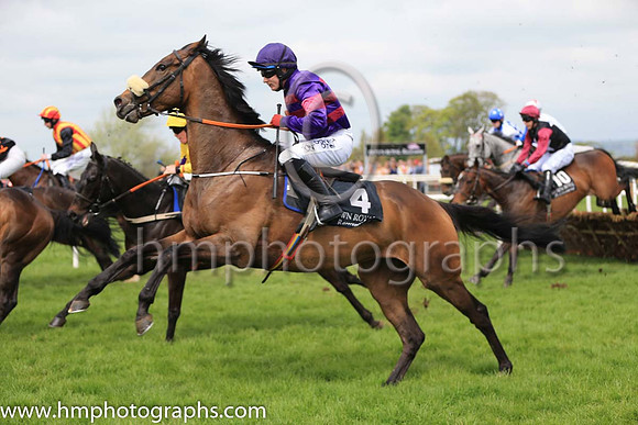 15th Countermand and M A Enright ( 4 , purple and maroon hoops ) Trainer - Mrs D Foster , Owner - Richard Wilmot-Smith