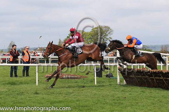 04th Judgement Day and D N Russell ( 15 , maroon, white star ) Trainer - H de Bromhead , Owner - Gigginstown House Stud