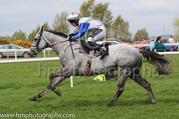 14th Rabbie The Bard and B Browne 5 ( 18 , royal blue and yellow stripes ) Trainer - P W Flynn , Owner - B Lyons