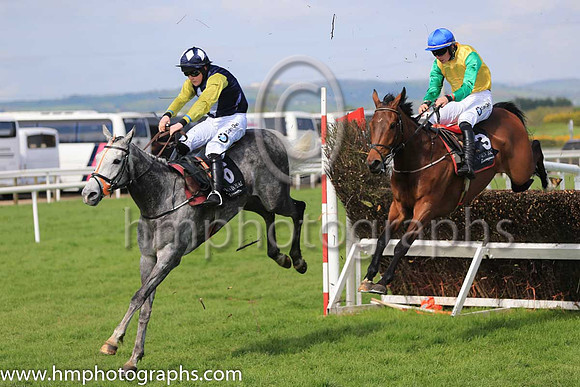 02nd Justmemyselfandi and D Meyler ( 3 , yellow, emerald green sleeves ) Trainer - Miss E Doyle , Owner - Well Oiled Partnership