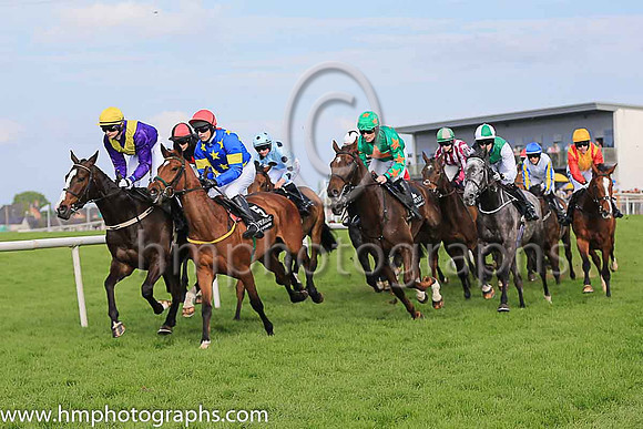 01st Jerandme and Mr M J O'Hare 5 ( 5 , royal blue, yellow stars ) Trainer - N Meade , Owner - Harbrio Partnership