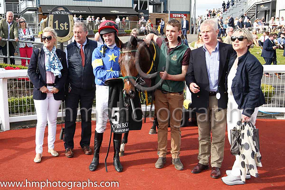 01st Jerandme and Mr M J O'Hare 5 ( 5 , royal blue, yellow stars ) Trainer - N Meade , Owner - Harbrio Partnership
