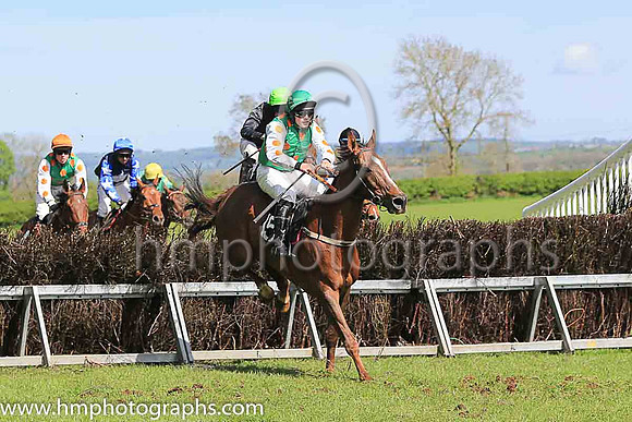 01st DIOMEDE DES MOTTES (FR) and R James ( 15 , EMERALD GREEN,orange spots; white sleeves,orange spots; emerald green cap ) Trainer: Donnchadh Doyle , Owner : Syndicate Monbeg