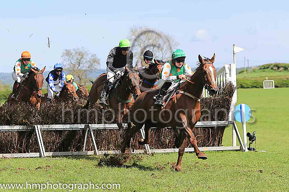 01st DIOMEDE DES MOTTES (FR) and R James ( 15 , EMERALD GREEN,orange spots; white sleeves,orange spots; emerald green cap ) Trainer: Donnchadh Doyle , Owner : Syndicate Monbeg