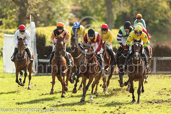 01st GETAWAY HONEY and Derek O'Connor ( 22 , YELLOW; red cap ) Trainer: Paurick O'Connor , Owner : Syndicate Three Dudes