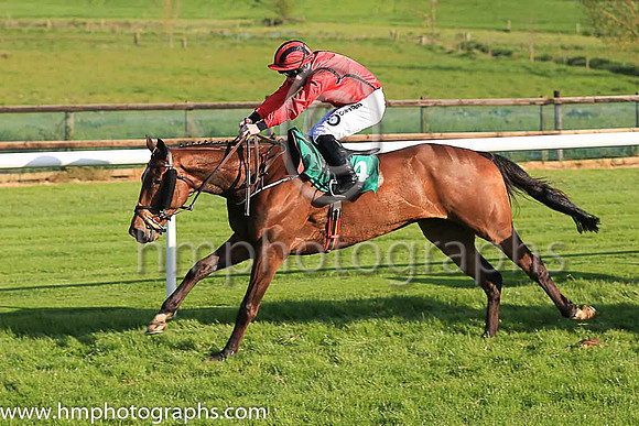 01st Two In One and L P Dempsey ( 4 , red, black seams ) Trainer - J P Dempsey , Owner - Red Mans Cave Syndicate